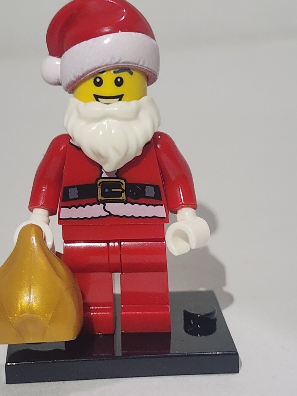 custom lego Mr santa clause Minifigure Christmas Special Santa With black Stand